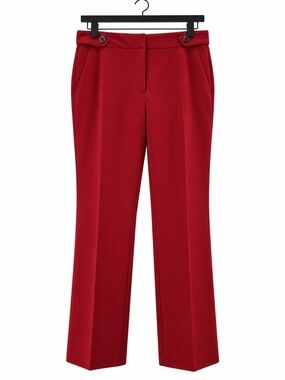Cooper & Ella Women’s 8 Red Straight Leg Tailored Dress Pants Trousers